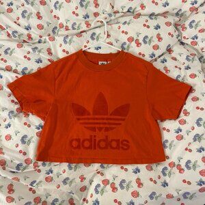 Adidas Original Cropped T-Shirt, Orange